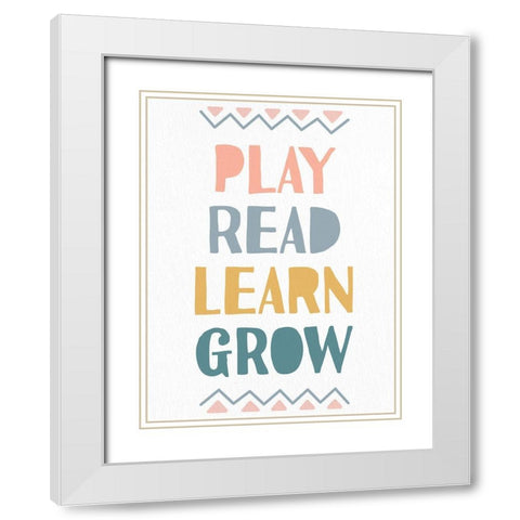 Learn 1 White Modern Wood Framed Art Print with Double Matting by Allen, Kimberly