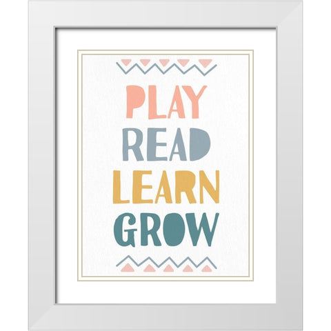Learn 1 White Modern Wood Framed Art Print with Double Matting by Allen, Kimberly