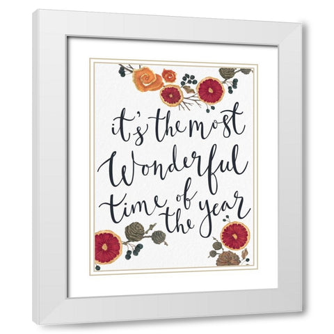 Most Wonderful Dried Fruit White Modern Wood Framed Art Print with Double Matting by Allen, Kimberly