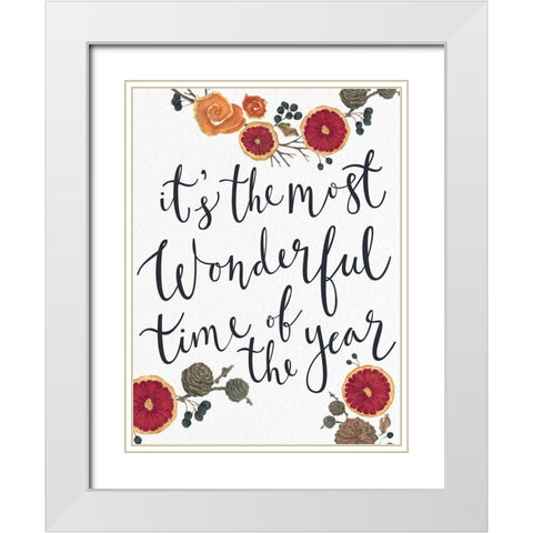 Most Wonderful Dried Fruit White Modern Wood Framed Art Print with Double Matting by Allen, Kimberly