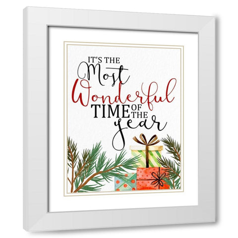 Wonderful Year White Modern Wood Framed Art Print with Double Matting by Allen, Kimberly