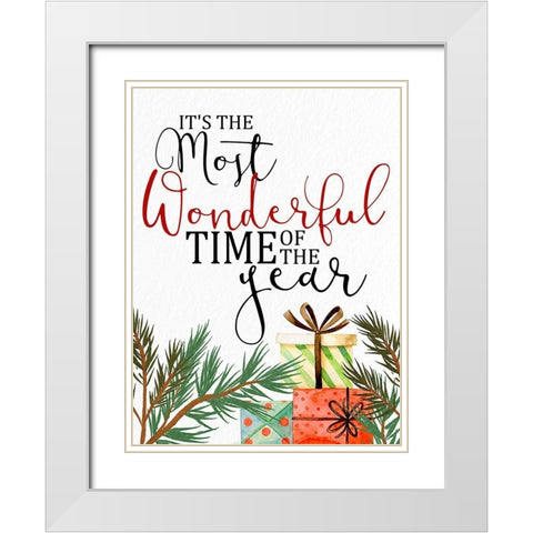 Wonderful Year White Modern Wood Framed Art Print with Double Matting by Allen, Kimberly