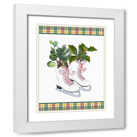 Winter Skate White Modern Wood Framed Art Print with Double Matting by Allen, Kimberly