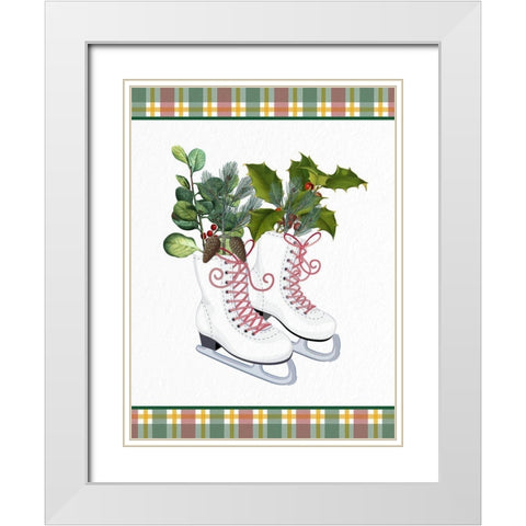 Winter Skate White Modern Wood Framed Art Print with Double Matting by Allen, Kimberly