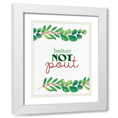 Pout White Modern Wood Framed Art Print with Double Matting by Allen, Kimberly