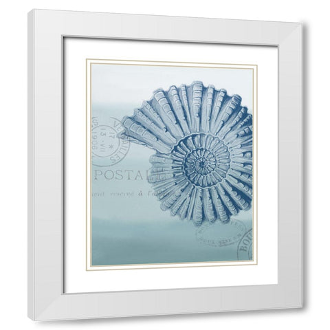 Seaside Card 2 v2 White Modern Wood Framed Art Print with Double Matting by Allen, Kimberly