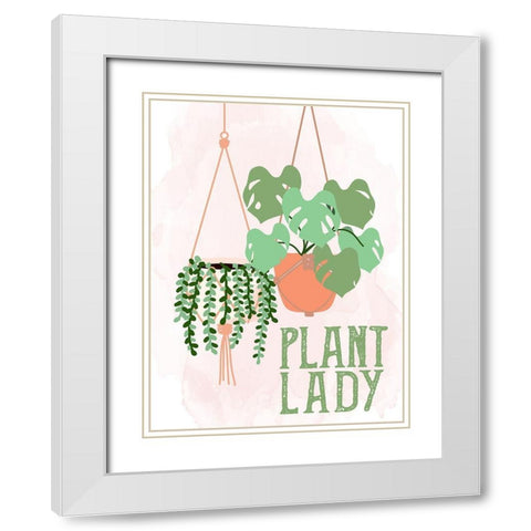 Plant Lady White Modern Wood Framed Art Print with Double Matting by Allen, Kimberly