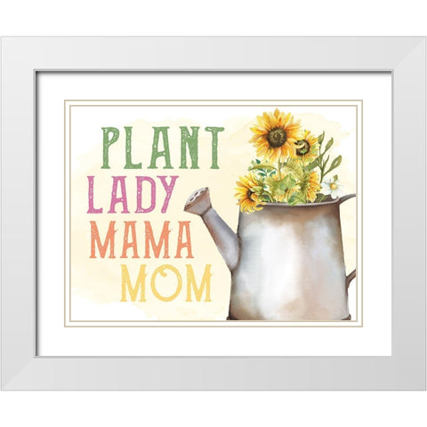 Plant White Modern Wood Framed Art Print with Double Matting by Allen, Kimberly