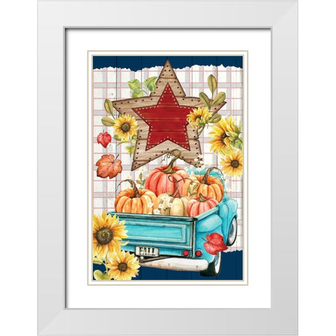 Americana Autumn White Modern Wood Framed Art Print with Double Matting by Allen, Kimberly