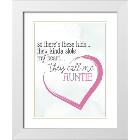 Auntie White Modern Wood Framed Art Print with Double Matting by Allen, Kimberly