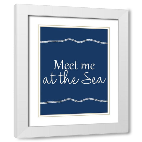 Meet Me White Modern Wood Framed Art Print with Double Matting by Allen, Kimberly