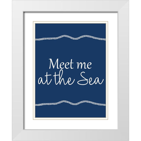 Meet Me White Modern Wood Framed Art Print with Double Matting by Allen, Kimberly
