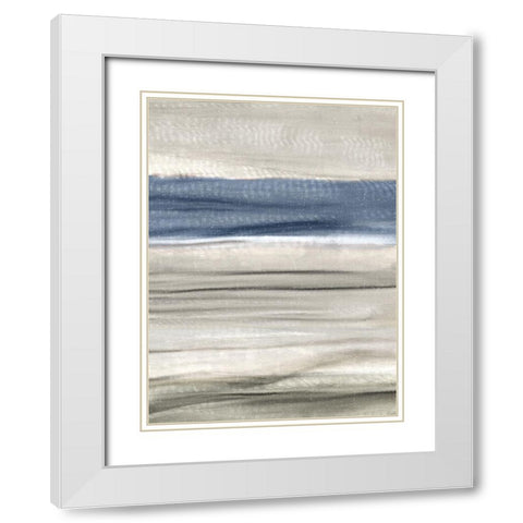 Serenity Hue White Modern Wood Framed Art Print with Double Matting by Allen, Kimberly