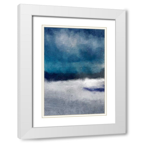 Layers of Sky White Modern Wood Framed Art Print with Double Matting by Allen, Kimberly