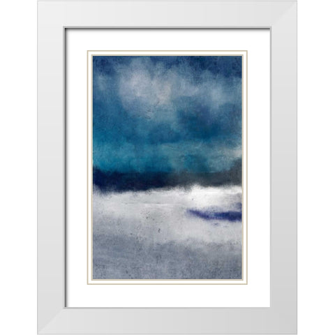 Layers of Sky White Modern Wood Framed Art Print with Double Matting by Allen, Kimberly