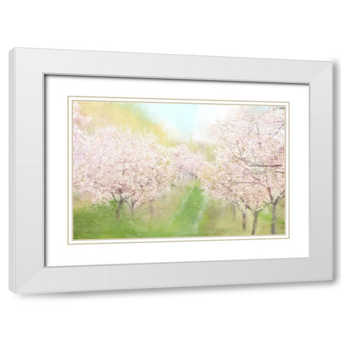 Springtime Farm White Modern Wood Framed Art Print with Double Matting by Allen, Kimberly