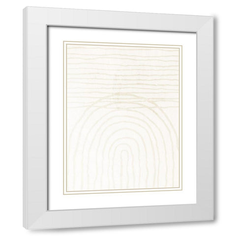 Brushstrokes 2 White Modern Wood Framed Art Print with Double Matting by Allen, Kimberly