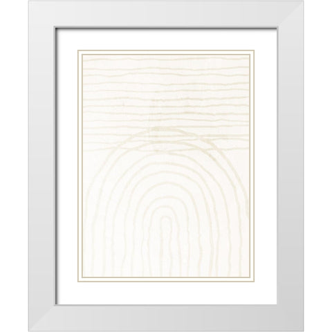 Brushstrokes 2 White Modern Wood Framed Art Print with Double Matting by Allen, Kimberly