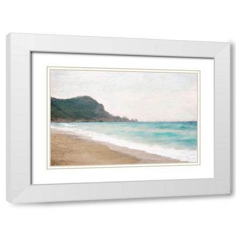 Seaside White Modern Wood Framed Art Print with Double Matting by Allen, Kimberly