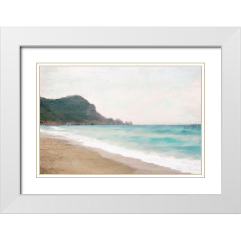 Seaside White Modern Wood Framed Art Print with Double Matting by Allen, Kimberly