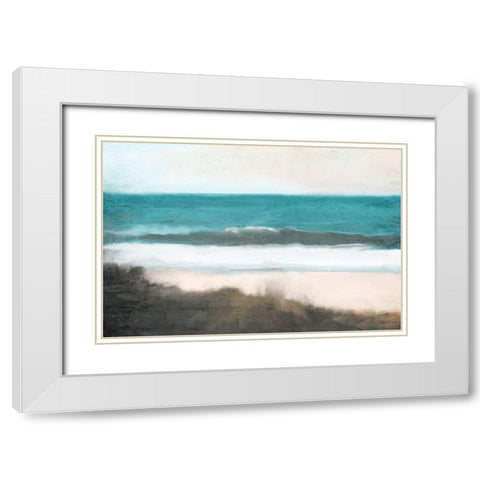 Surfers Cove White Modern Wood Framed Art Print with Double Matting by Allen, Kimberly