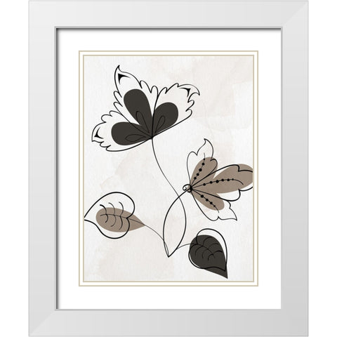Folk 2 White Modern Wood Framed Art Print with Double Matting by Allen, Kimberly
