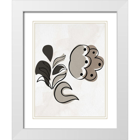 Folk 3 White Modern Wood Framed Art Print with Double Matting by Allen, Kimberly