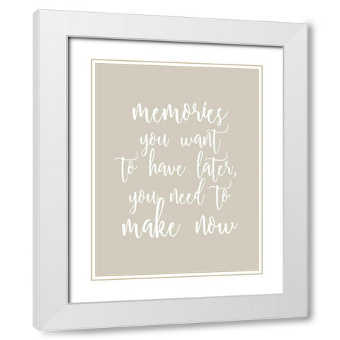 Memories White Modern Wood Framed Art Print with Double Matting by Allen, Kimberly