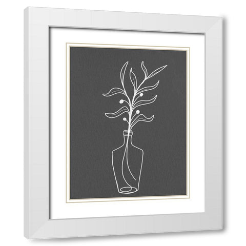 Modern Vase 1 White Modern Wood Framed Art Print with Double Matting by Allen, Kimberly