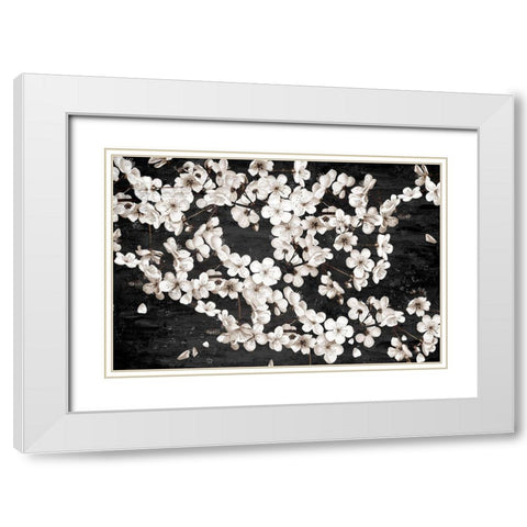 Magnolia Branches White Modern Wood Framed Art Print with Double Matting by Allen, Kimberly