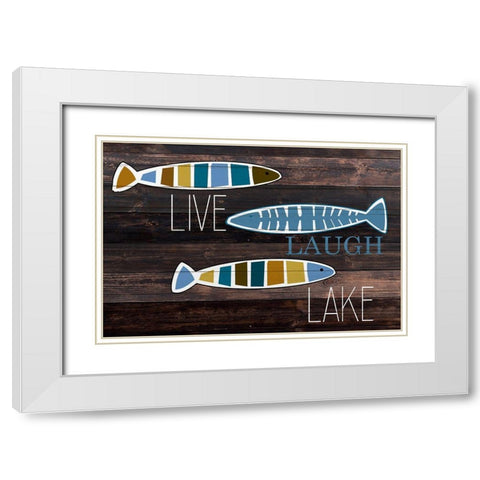 Faith Fish 2 White Modern Wood Framed Art Print with Double Matting by Allen, Kimberly