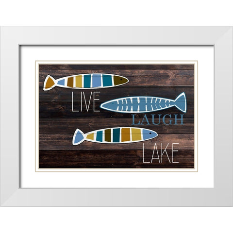 Faith Fish 2 White Modern Wood Framed Art Print with Double Matting by Allen, Kimberly