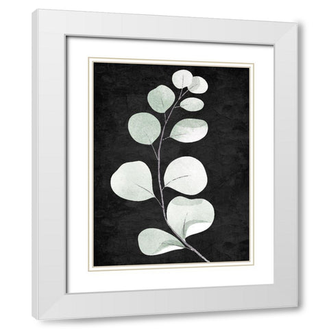Stems 1 White Modern Wood Framed Art Print with Double Matting by Allen, Kimberly