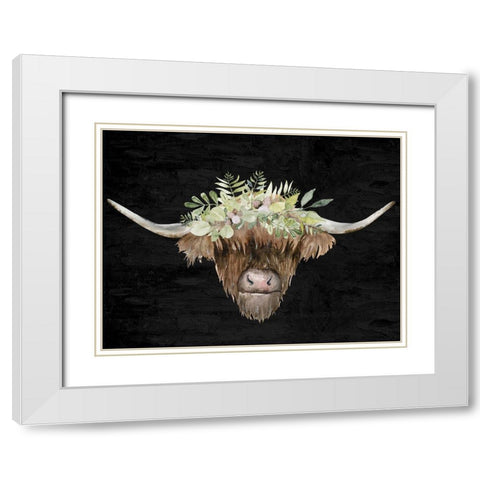 Highland White Modern Wood Framed Art Print with Double Matting by Allen, Kimberly
