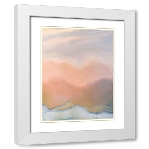Layers of Sand White Modern Wood Framed Art Print with Double Matting by Allen, Kimberly