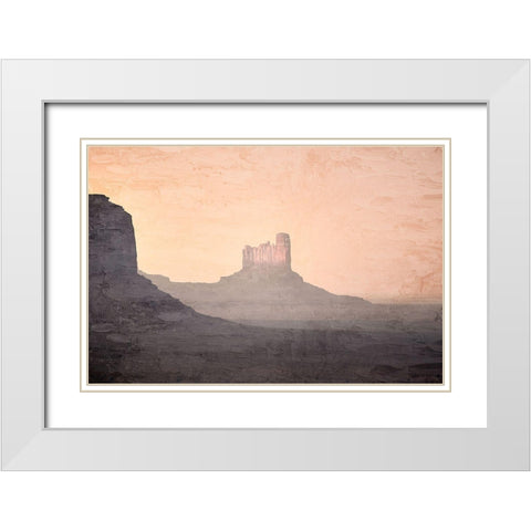 Mesa White Modern Wood Framed Art Print with Double Matting by Allen, Kimberly