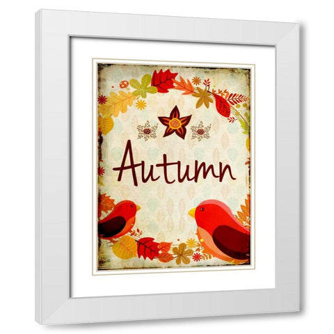 Autumn White Modern Wood Framed Art Print with Double Matting by Allen, Kimberly