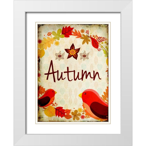 Autumn White Modern Wood Framed Art Print with Double Matting by Allen, Kimberly