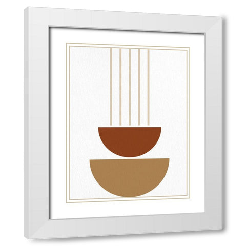 Mid 1 White Modern Wood Framed Art Print with Double Matting by Allen, Kimberly