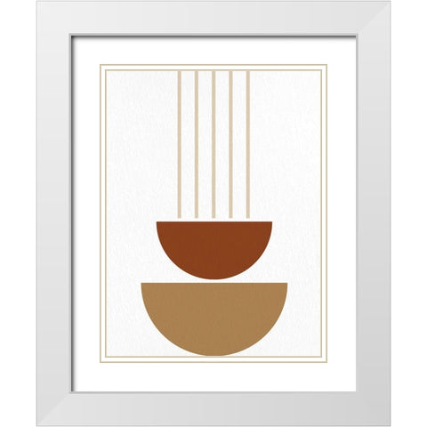 Mid 1 White Modern Wood Framed Art Print with Double Matting by Allen, Kimberly