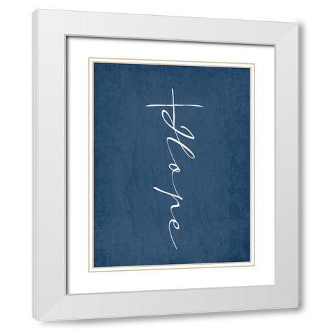 Hope Cross White Modern Wood Framed Art Print with Double Matting by Allen, Kimberly