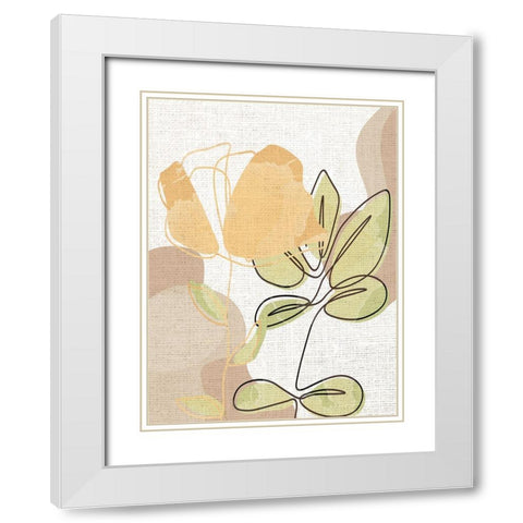 Linen Pressed 3 White Modern Wood Framed Art Print with Double Matting by Allen, Kimberly