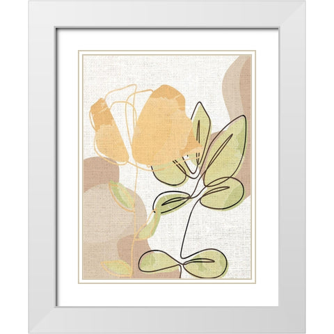 Linen Pressed 3 White Modern Wood Framed Art Print with Double Matting by Allen, Kimberly