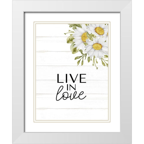 Floral Jar 9 White Modern Wood Framed Art Print with Double Matting by Allen, Kimberly
