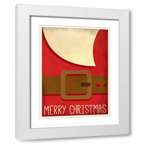Merry Christmas White Modern Wood Framed Art Print with Double Matting by Allen, Kimberly