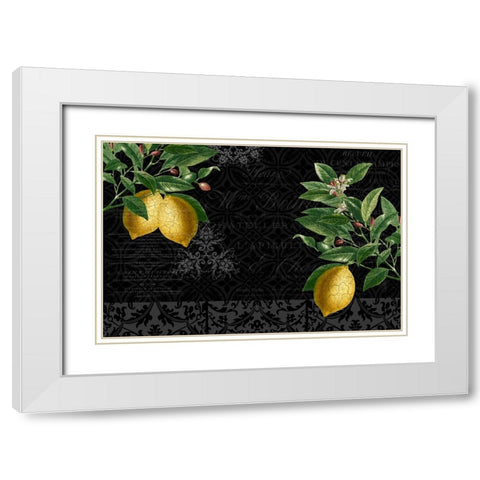 Lemon Drop White Modern Wood Framed Art Print with Double Matting by Allen, Kimberly