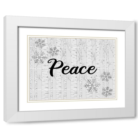 Believe Aspens 2 White Modern Wood Framed Art Print with Double Matting by Allen, Kimberly