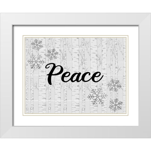 Believe Aspens 2 White Modern Wood Framed Art Print with Double Matting by Allen, Kimberly