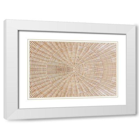 Circle Weave White Modern Wood Framed Art Print with Double Matting by Allen, Kimberly