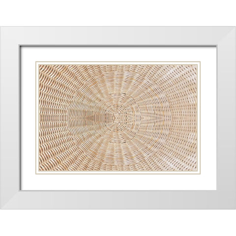 Circle Weave White Modern Wood Framed Art Print with Double Matting by Allen, Kimberly